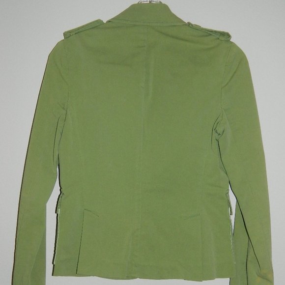 Theory Apple Green Cotton Classic Everyday Unlined Jacket/Blazer Size 0 - Picture 5 of 15